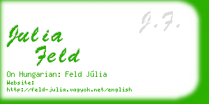julia feld business card